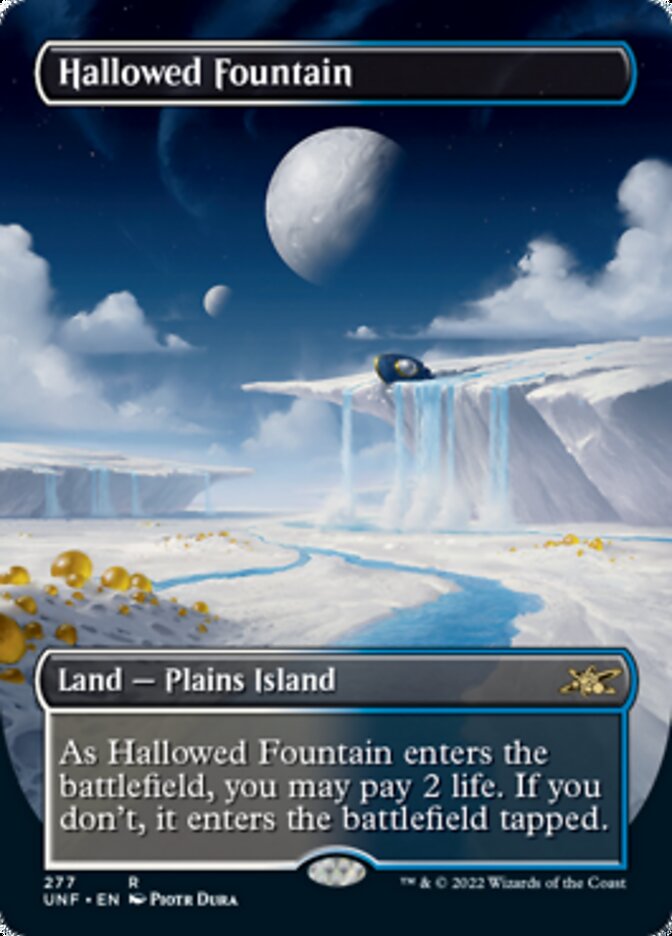 Hallowed Fountain (Borderless) [Unfinity] | Card Merchant Takapuna