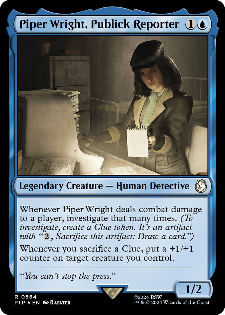 Piper Wright, Publick Reporter (Surge Foil) [Fallout] | Card Merchant Takapuna