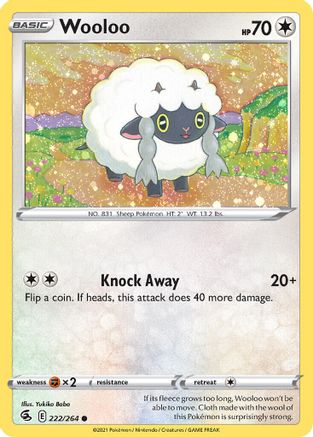 Wooloo (222/264) (Cosmos Holo) [Sword & Shield: Fusion Strike] | Card Merchant Takapuna