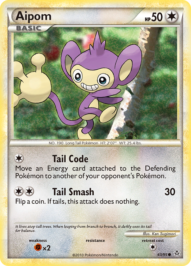 Aipom (43/95) [HeartGold & SoulSilver: Unleashed] | Card Merchant Takapuna