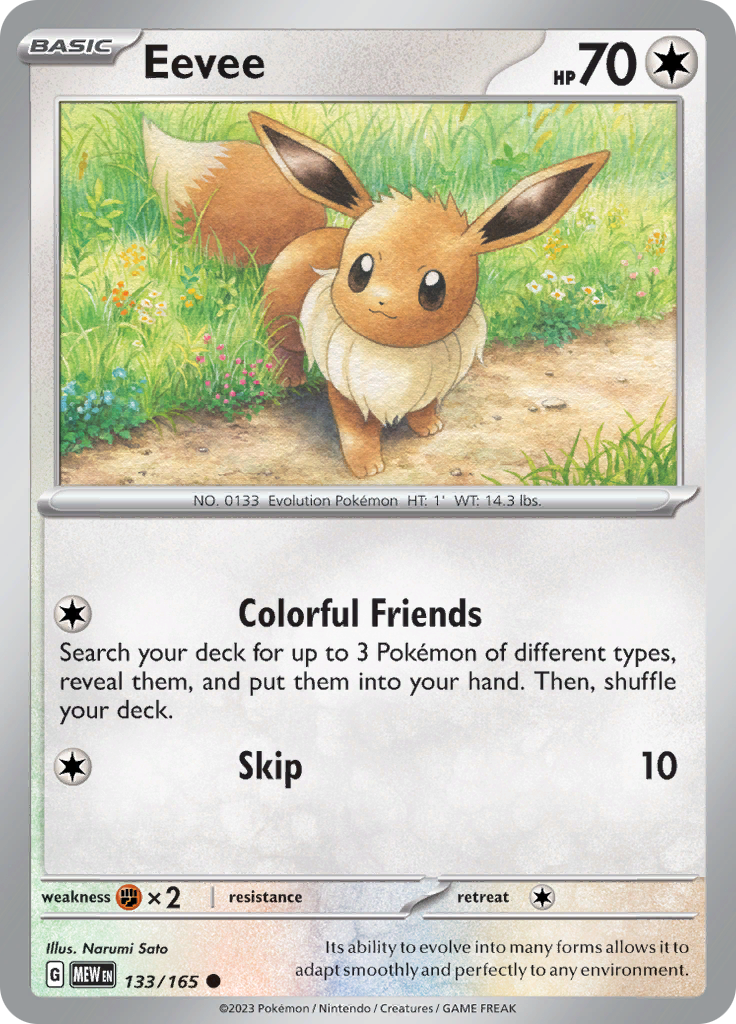 Eevee (133/165) [Scarlet & Violet: 151] | Card Merchant Takapuna