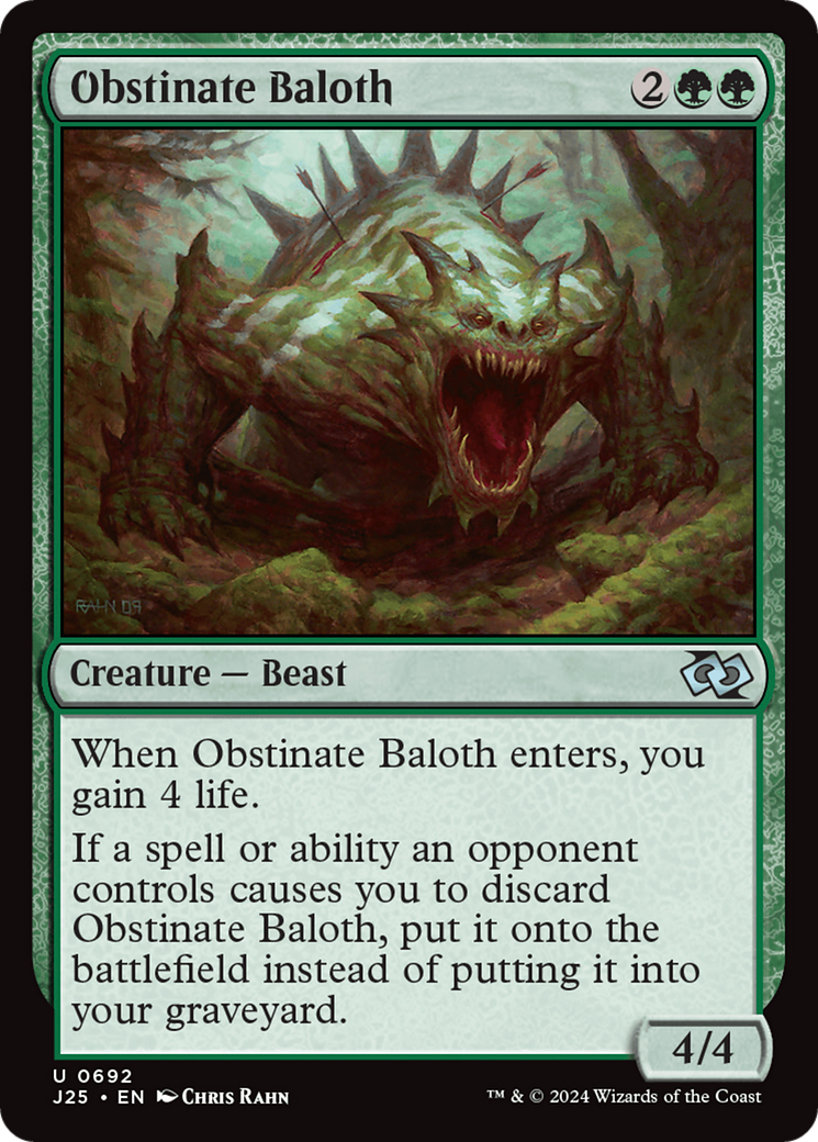 Obstinate Baloth [Foundations Jumpstart] | Card Merchant Takapuna