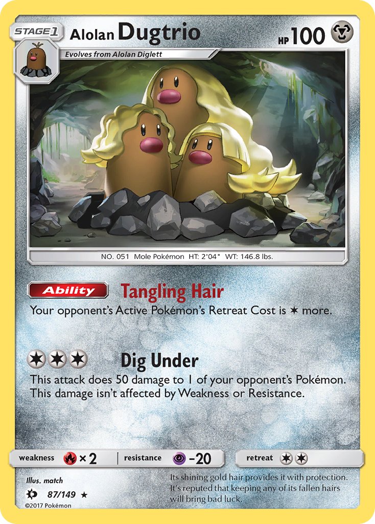 Alolan Dugtrio (87/149) (Cosmos Holo) (Blister Exclusive) [Sun & Moon: Base Set] | Card Merchant Takapuna