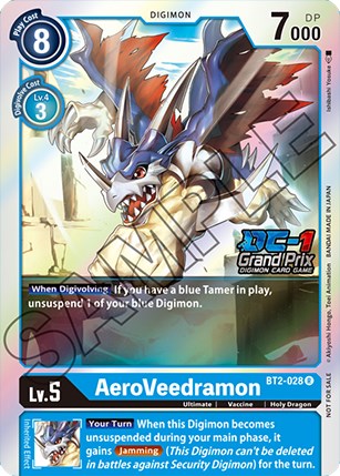 AeroVeedramon [BT2-028] (DC-1 Grand Prix) [Release Special Booster Promos] | Card Merchant Takapuna