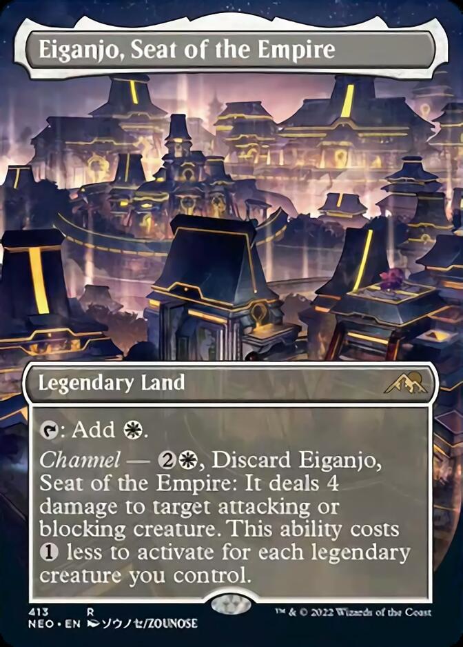 Eiganjo, Seat of the Empire (Borderless Alternate Art) [Kamigawa: Neon Dynasty] | Card Merchant Takapuna