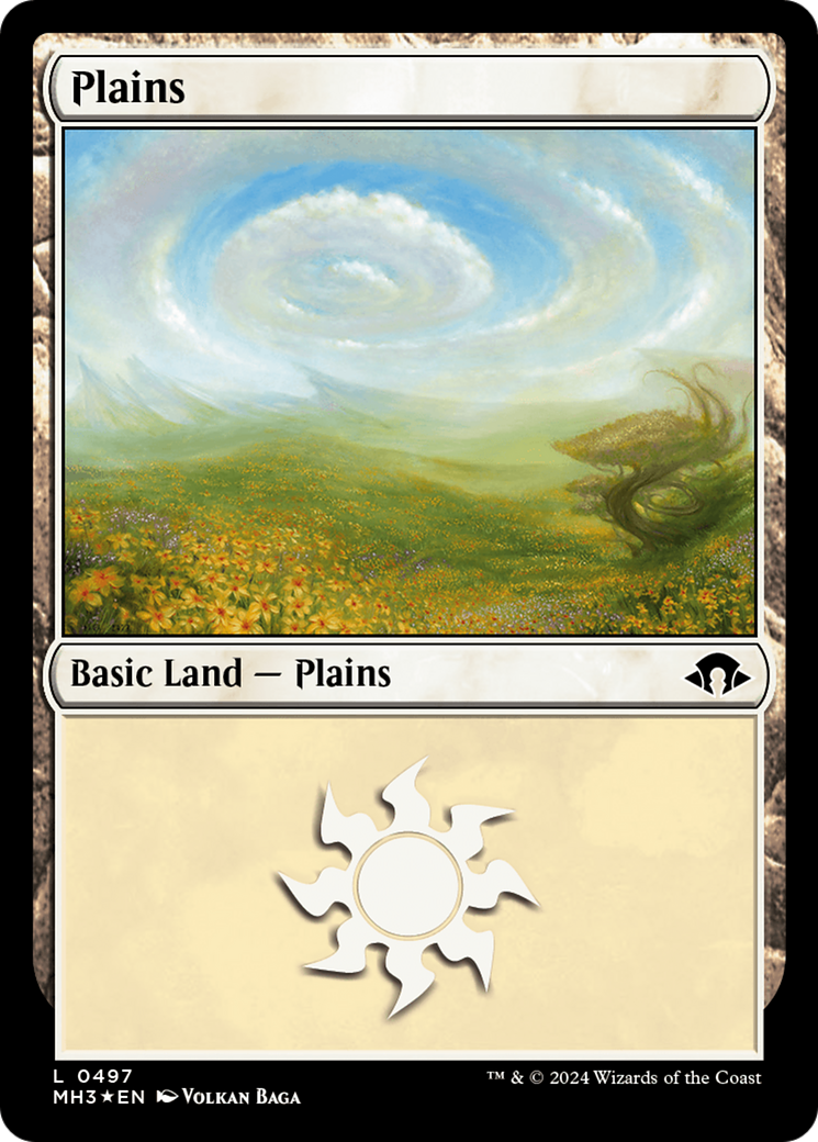 Plains (0497) (Ripple Foil) [Modern Horizons 3] | Card Merchant Takapuna