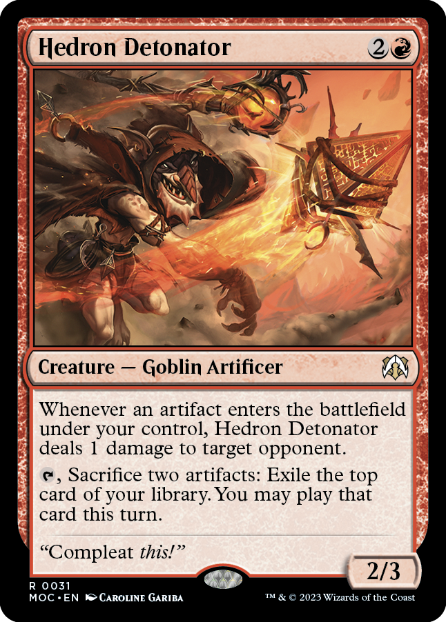 Hedron Detonator [March of the Machine Commander] | Card Merchant Takapuna