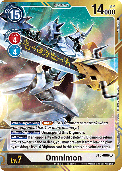 Omnimon [BT5-086] (Alternate Art - As'Maria) [Battle of Omni] | Card Merchant Takapuna