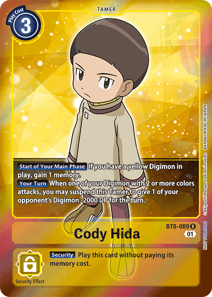 Cody Hida [BT8-089] (Alternative Art - Box Topper) [New Awakening] | Card Merchant Takapuna