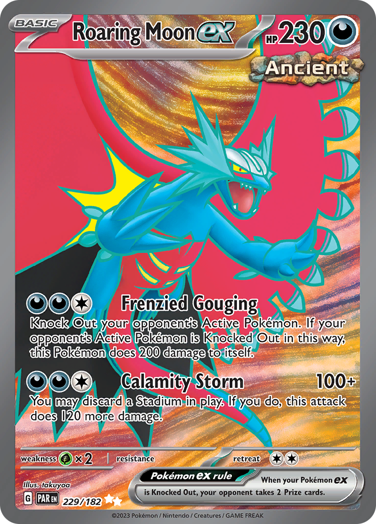 Roaring Moon ex (229/182) [Scarlet & Violet: Paradox Rift] | Card Merchant Takapuna