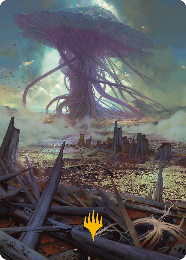 Swamp Art Card (Gold-Stamped Planeswalker Symbol) [Modern Horizons 3 Art Series] | Card Merchant Takapuna