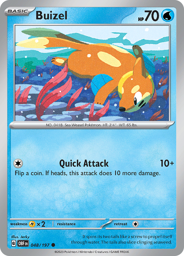 Buizel (048/197) [Scarlet & Violet: Obsidian Flames] | Card Merchant Takapuna