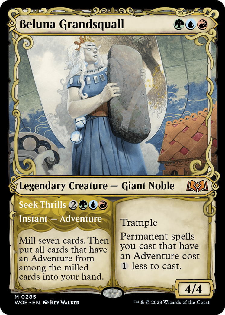 Beluna Grandsquall // Seek Thrills (Showcase) [Wilds of Eldraine] | Card Merchant Takapuna