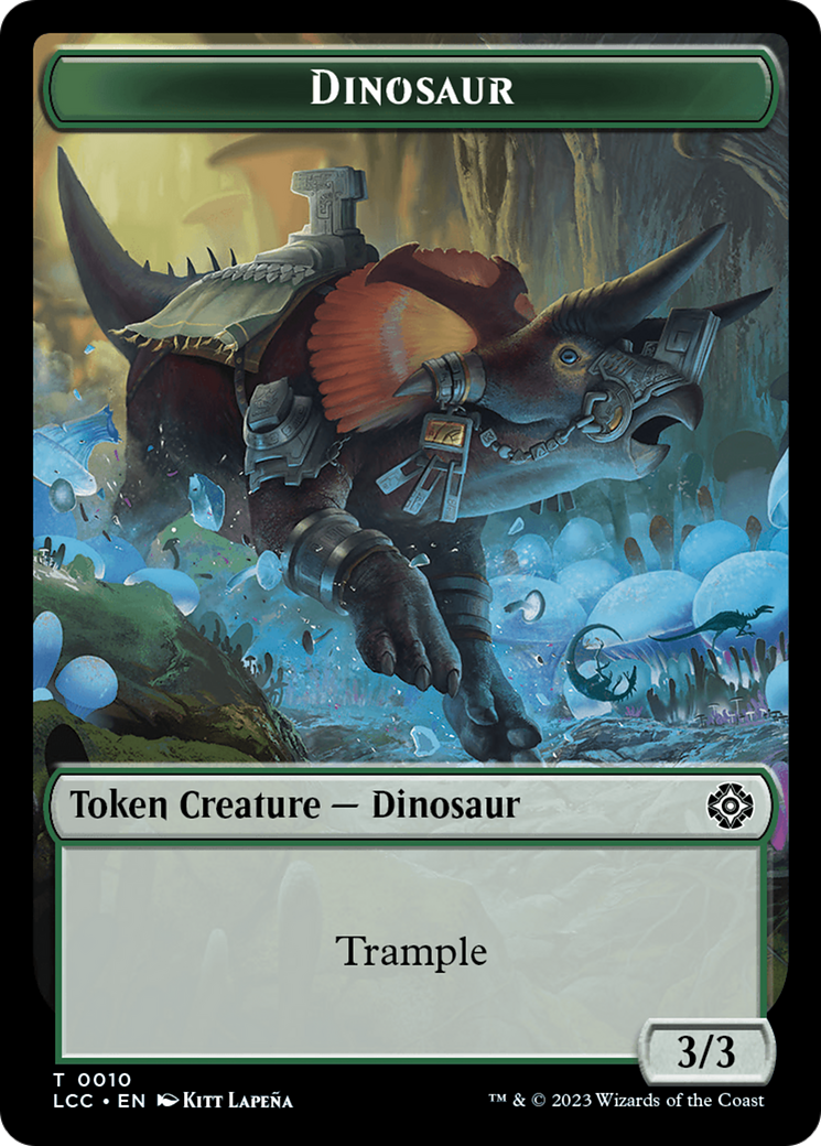 Copy // Dinosaur Double-Sided Token [The Lost Caverns of Ixalan Commander Tokens] | Card Merchant Takapuna