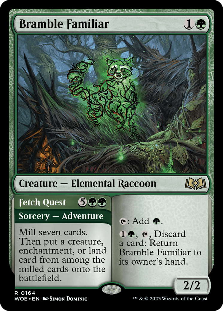 Bramble Familiar // Fetch Quest [Wilds of Eldraine] | Card Merchant Takapuna