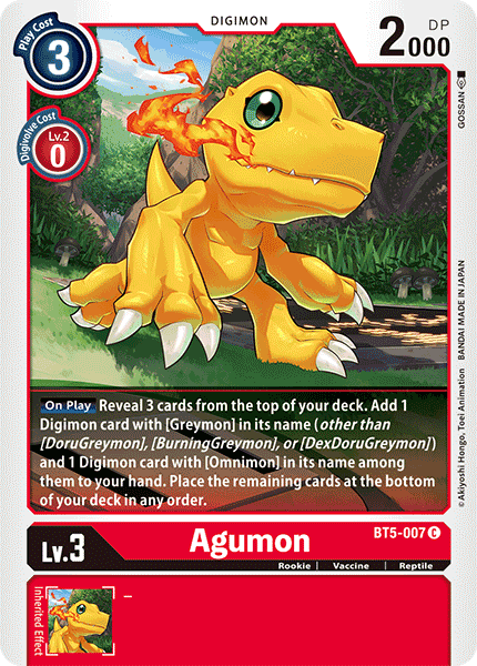 Agumon [BT5-007] [Battle of Omni] | Card Merchant Takapuna