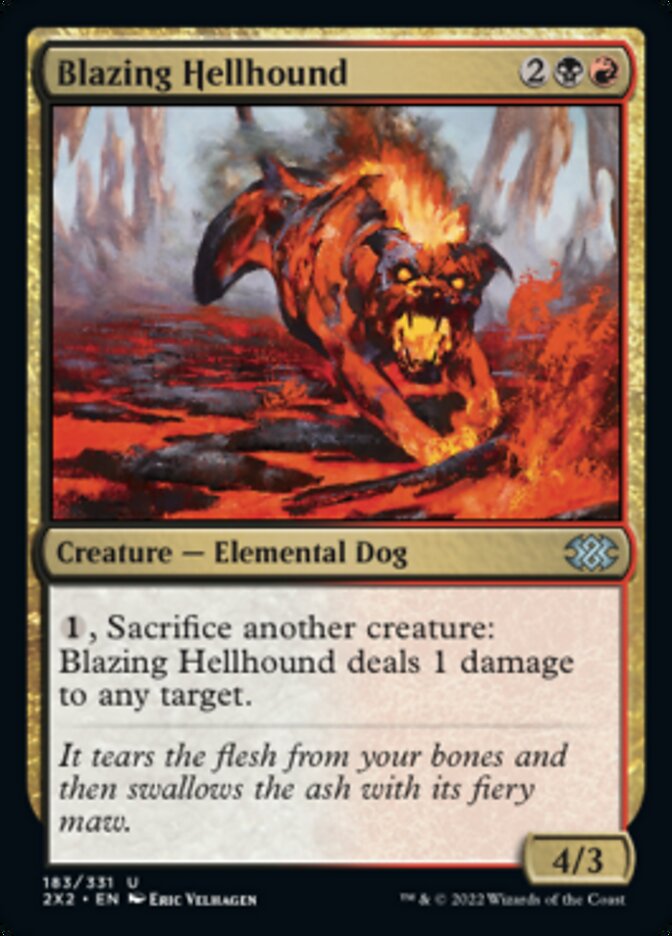 Blazing Hellhound [Double Masters 2022] | Card Merchant Takapuna