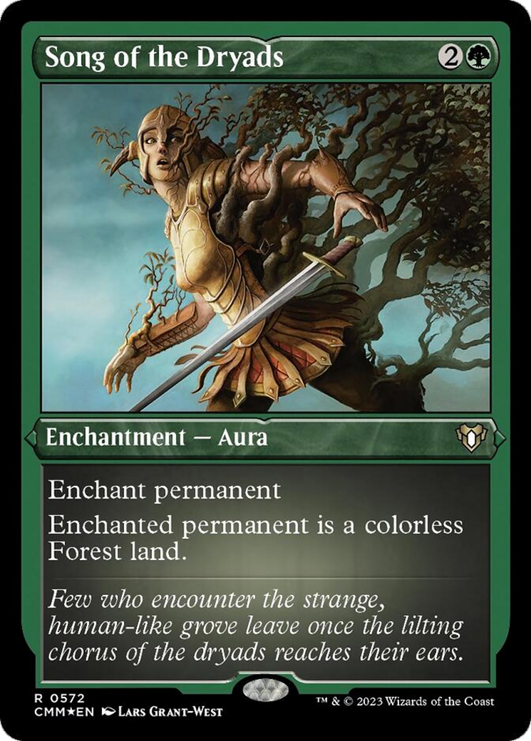 Song of the Dryads (Foil Etched) [Commander Masters] | Card Merchant Takapuna