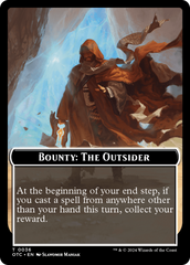 Bounty: The Outsider // Bounty Rules Double-Sided Token [Outlaws of Thunder Junction Commander Tokens] | Card Merchant Takapuna