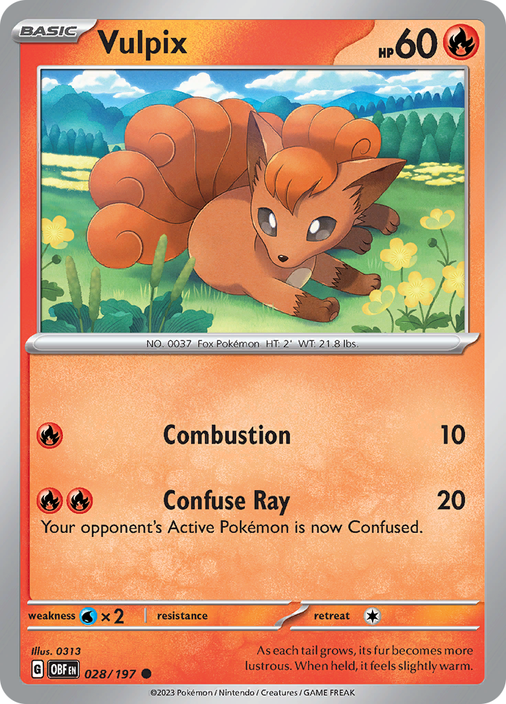 Vulpix (028/197) [Scarlet & Violet: Obsidian Flames] | Card Merchant Takapuna