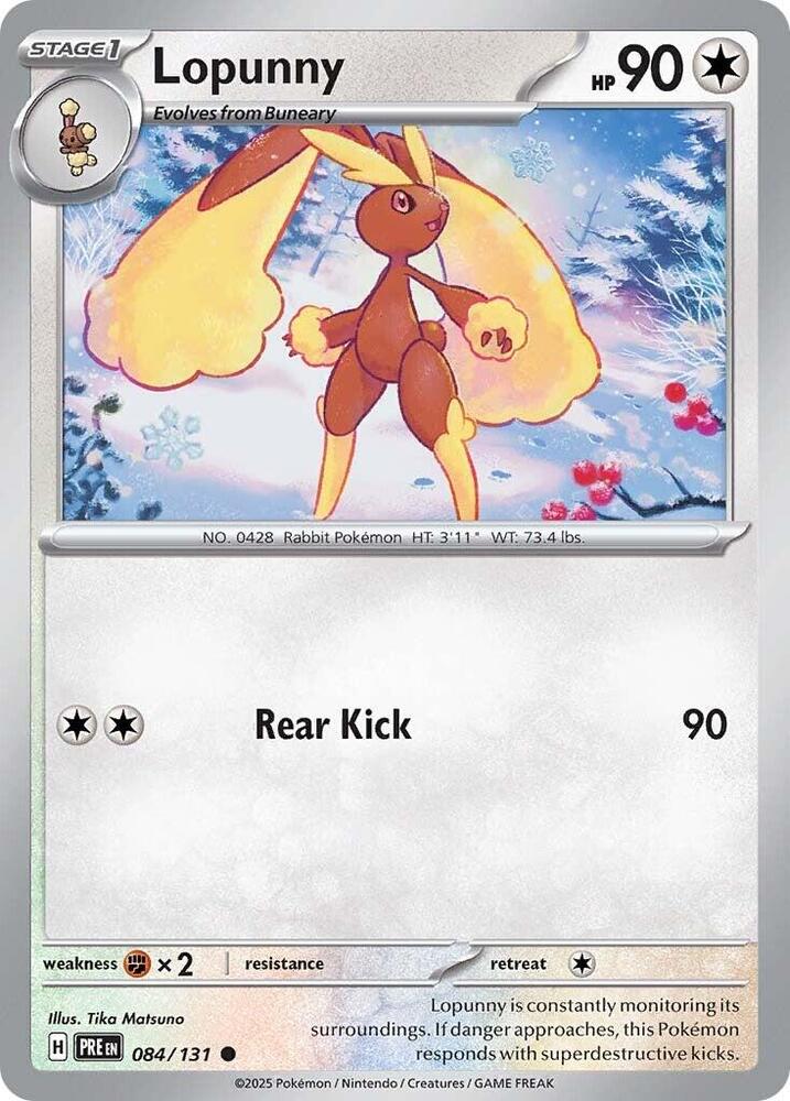 Lopunny (084/131) [Scarlet & Violet: Prismatic Evolutions] | Card Merchant Takapuna