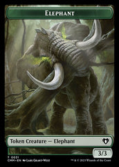 Clue // Elephant Double-Sided Token [Commander Masters Tokens] | Card Merchant Takapuna