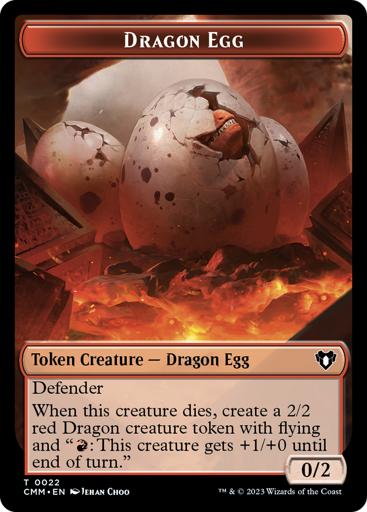 Dragon Egg Token [Commander Masters Tokens] | Card Merchant Takapuna