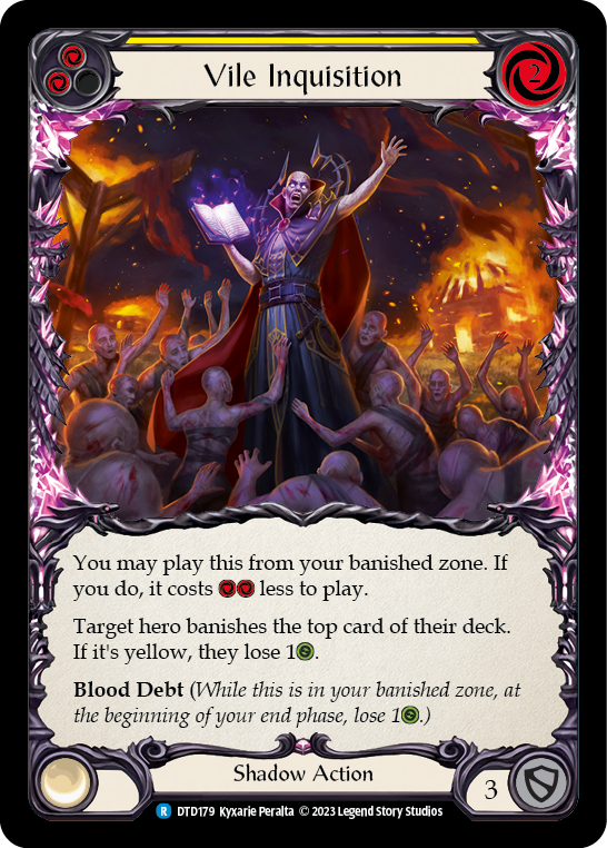 Vile Inquisition (Yellow) [DTD179] (Dusk Till Dawn) | Card Merchant Takapuna