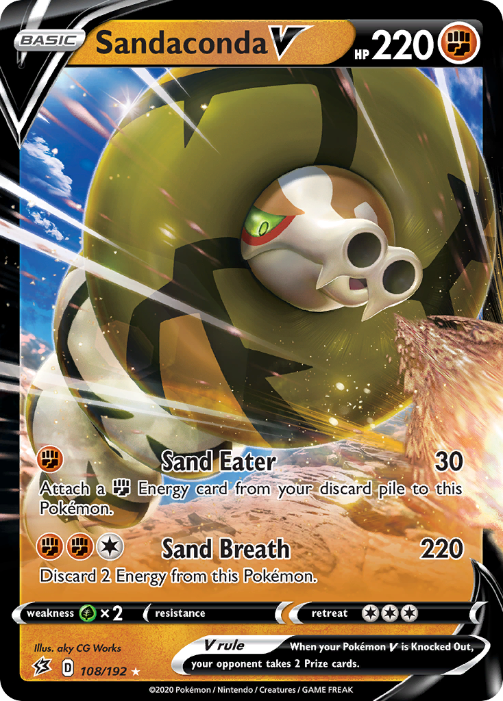 Sandaconda V (108/192) [Sword & Shield: Rebel Clash] | Card Merchant Takapuna