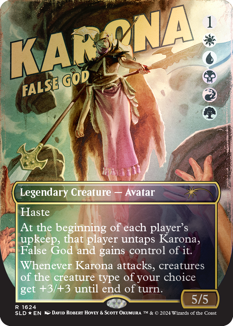 Karona, False God (Rainbow Foil) [Secret Lair Drop Series] | Card Merchant Takapuna