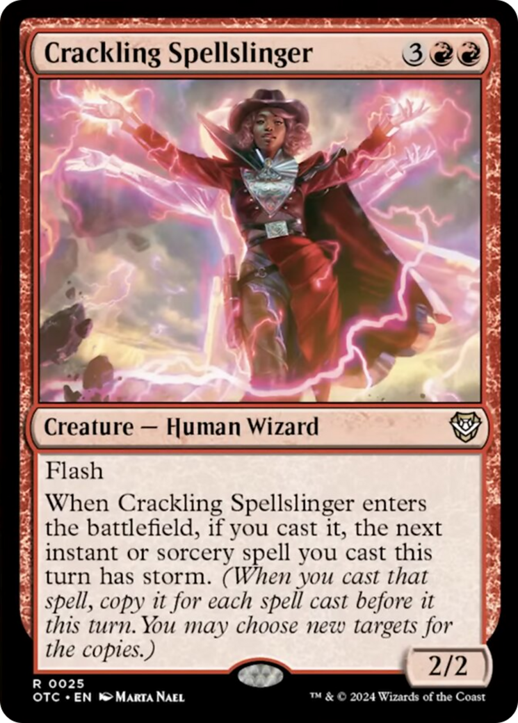 Crackling Spellslinger [Outlaws of Thunder Junction Commander] | Card Merchant Takapuna