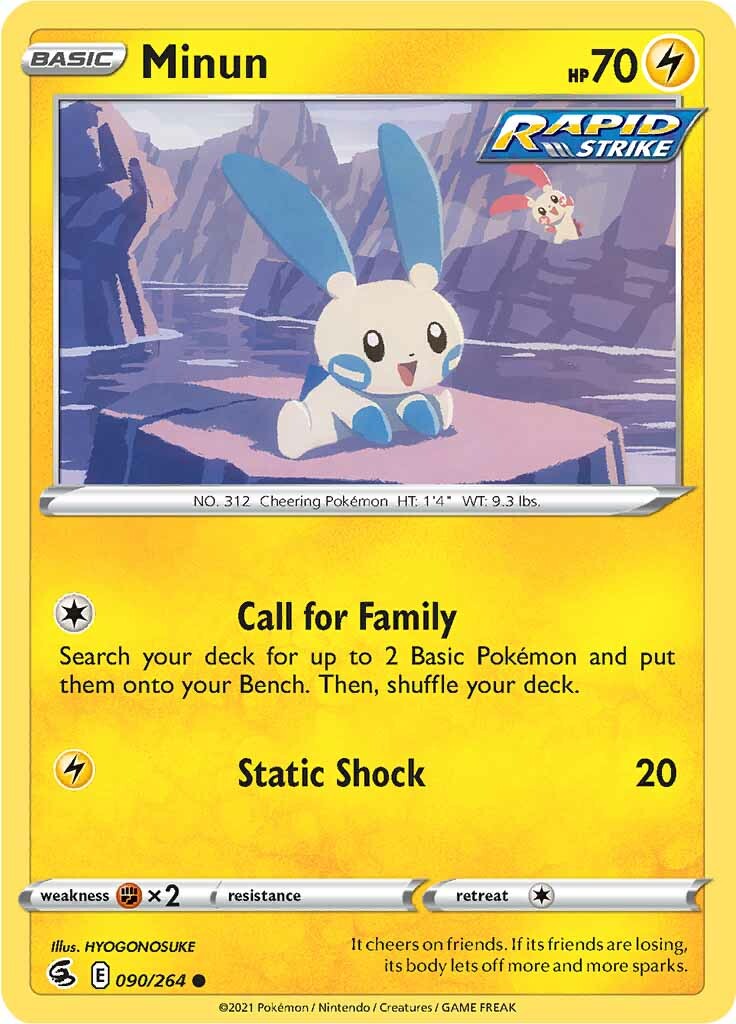 Minun (090/264) [Sword & Shield: Fusion Strike] | Card Merchant Takapuna