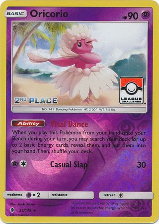 Oricorio (55/145) (League Promo 2nd Place) [Sun & Moon: Guardians Rising] | Card Merchant Takapuna