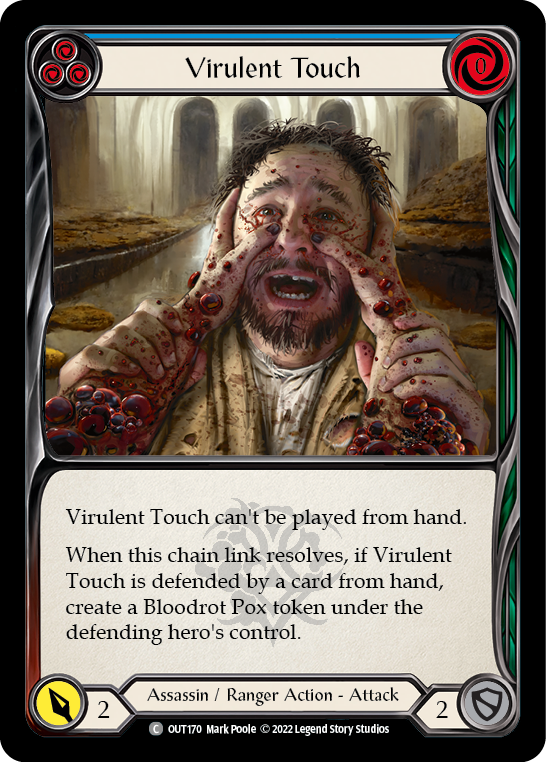 Virulent Touch (Blue) [OUT170] (Outsiders) | Card Merchant Takapuna