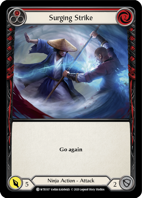 Surging Strike (Red) [U-WTR107] (Welcome to Rathe Unlimited)  Unlimited Normal | Card Merchant Takapuna