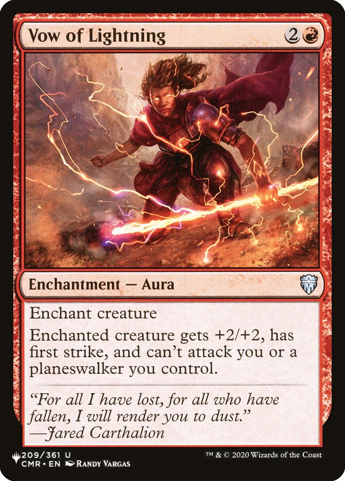 Vow of Lightning [The List] | Card Merchant Takapuna