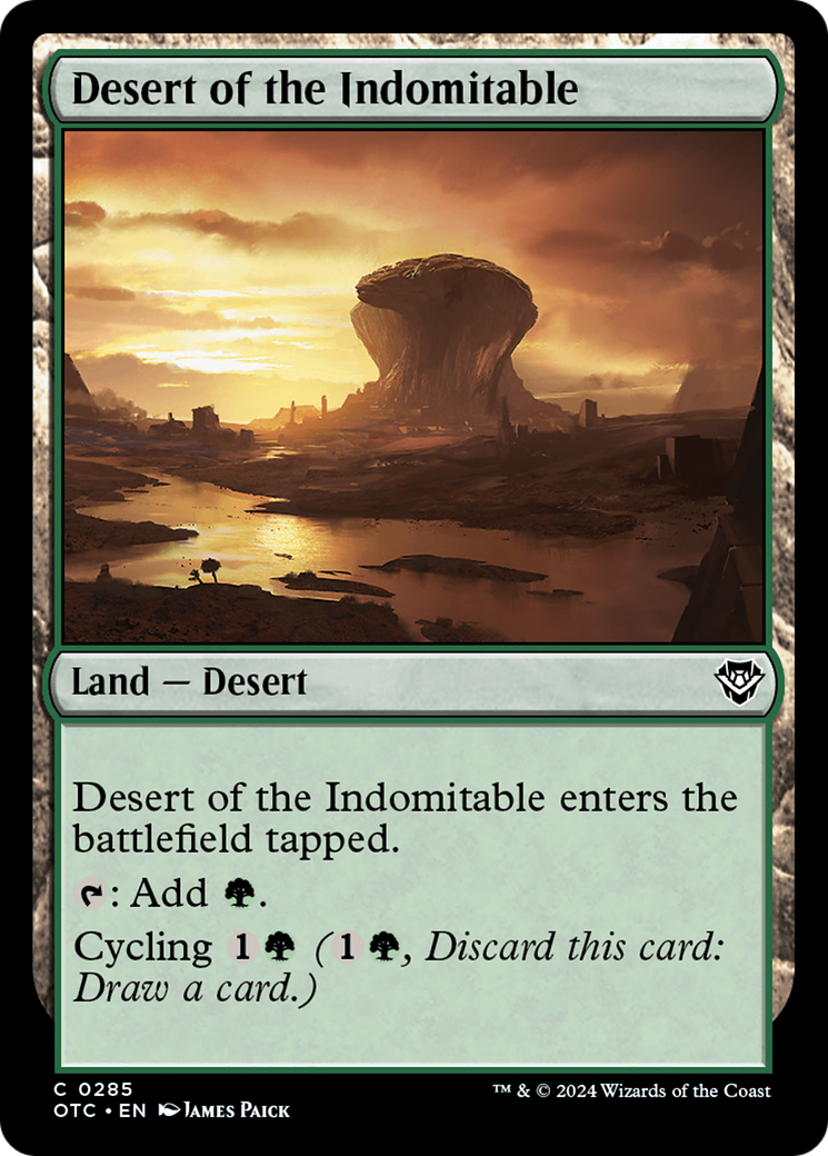 Desert of the Indomitable [Outlaws of Thunder Junction Commander] | Card Merchant Takapuna