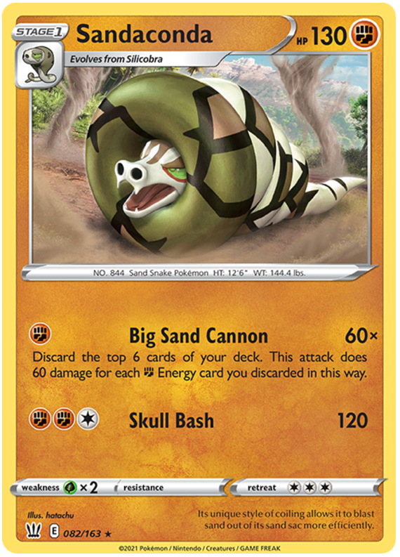 Sandaconda (082/163) [Sword & Shield: Battle Styles] | Card Merchant Takapuna