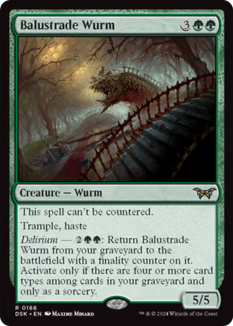 Balustrade Wurm [Duskmourn: House of Horror] | Card Merchant Takapuna