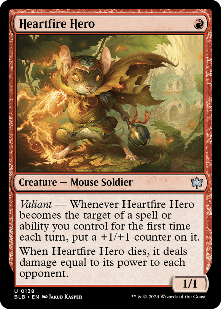 Heartfire Hero [Bloomburrow] | Card Merchant Takapuna