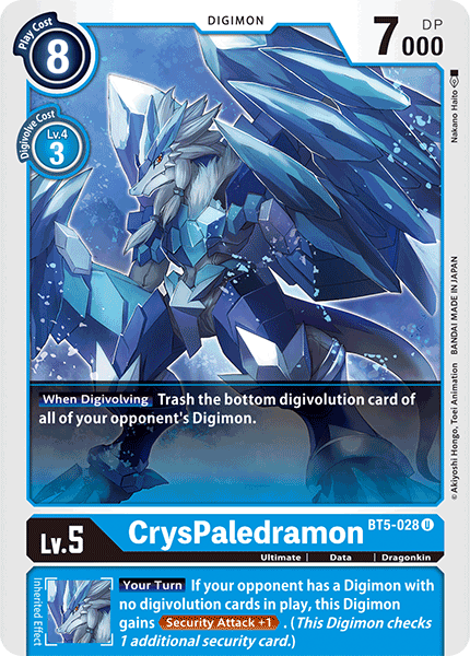 CrysPaledramon [BT5-028] [Battle of Omni] | Card Merchant Takapuna