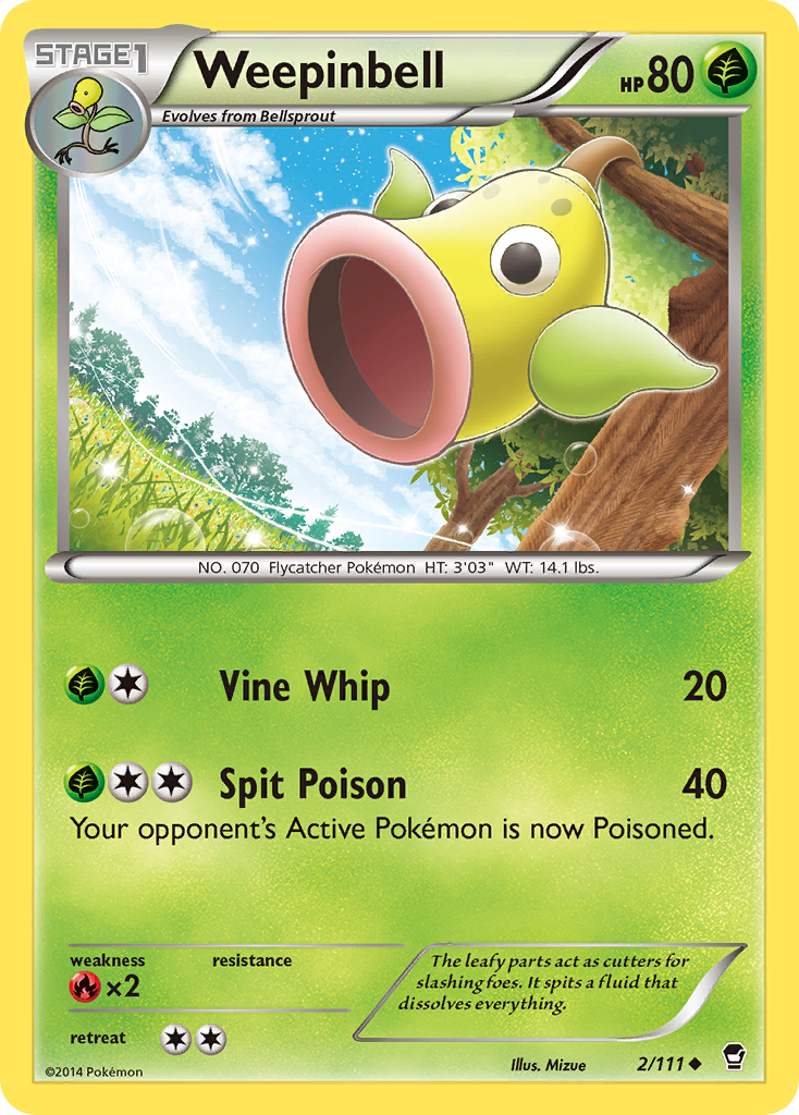 Weepinbell (2/111) [XY: Furious Fists] | Card Merchant Takapuna