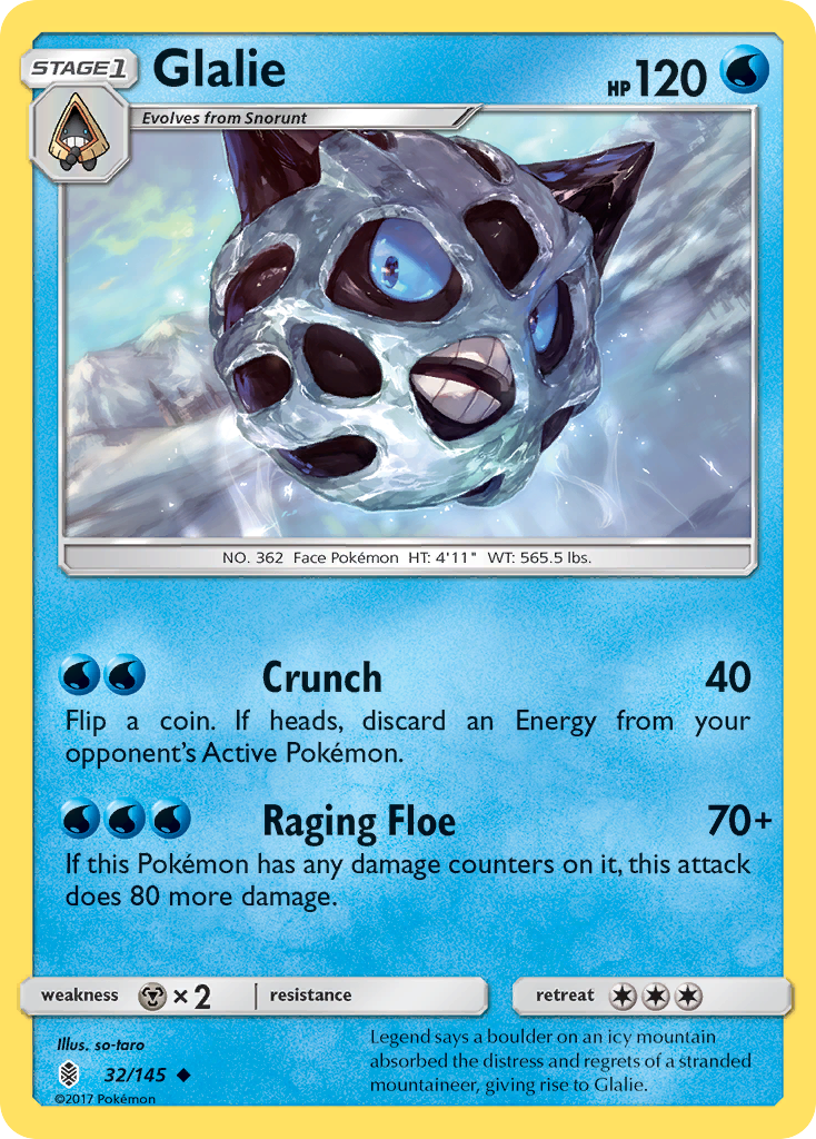 Glalie (32/145) [Sun & Moon: Guardians Rising] | Card Merchant Takapuna