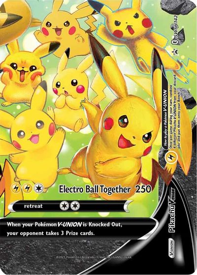 Pikachu V-UNION (SWSH142) (Celebrations) [Sword & Shield: Black Star Promos] | Card Merchant Takapuna