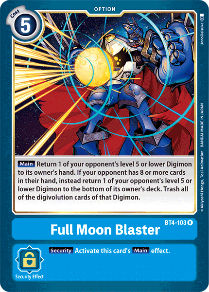 Full Moon Blaster [BT4-103] [Great Legend] | Card Merchant Takapuna