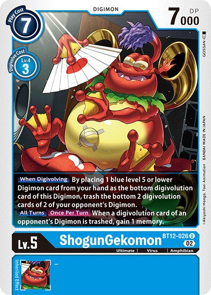 ShogunGekomon [BT12-026] [Across Time] | Card Merchant Takapuna