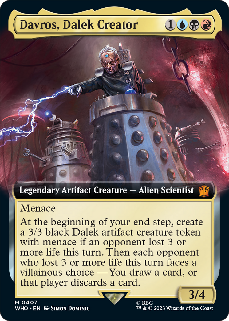 Davros, Dalek Creator (Extended Art) [Doctor Who] | Card Merchant Takapuna