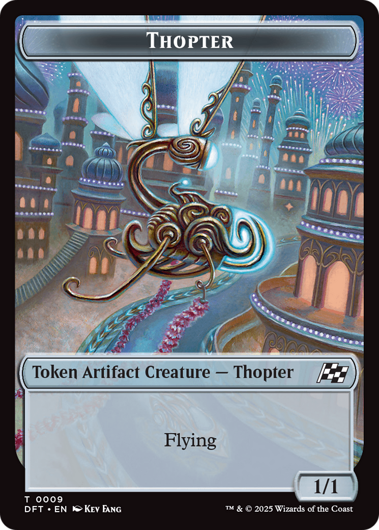 Golem (0015) // Thopter (0009) Double-Sided Token [Aetherdrift Tokens] | Card Merchant Takapuna