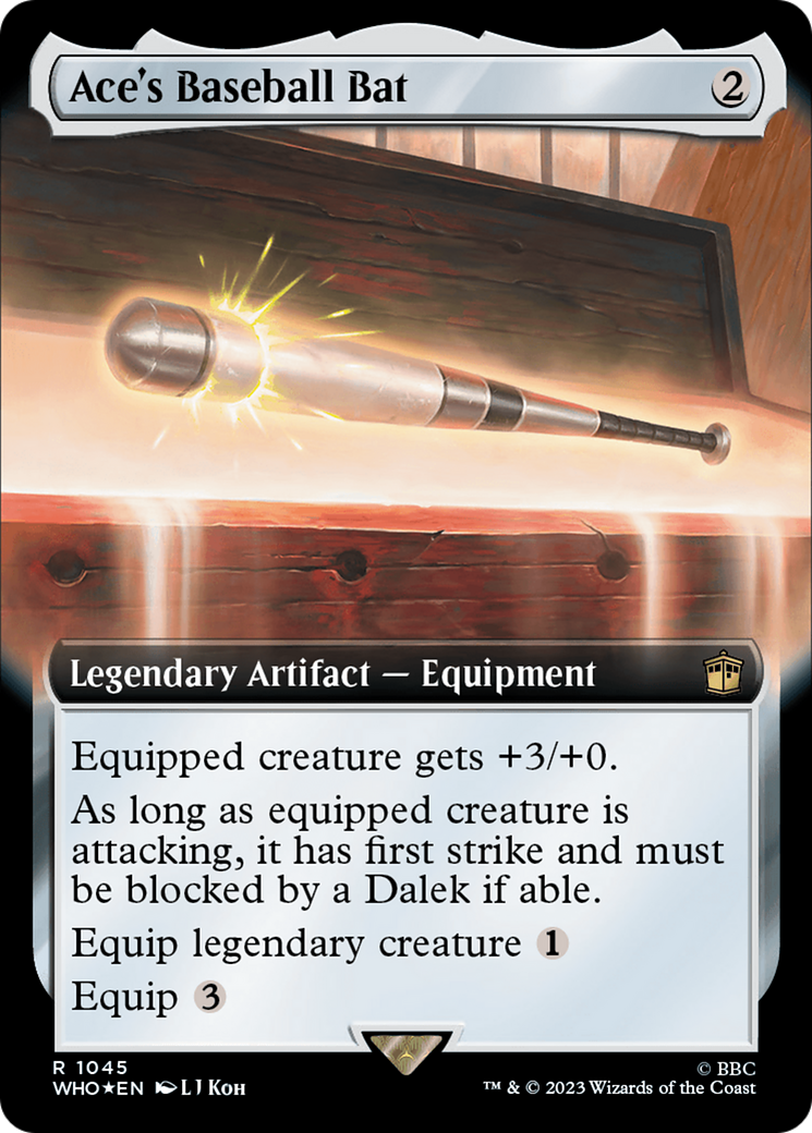 Ace's Baseball Bat (Extended Art) (Surge Foil) [Doctor Who] | Card Merchant Takapuna