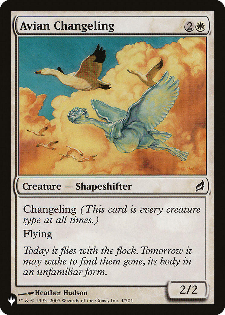 Avian Changeling [The List] | Card Merchant Takapuna